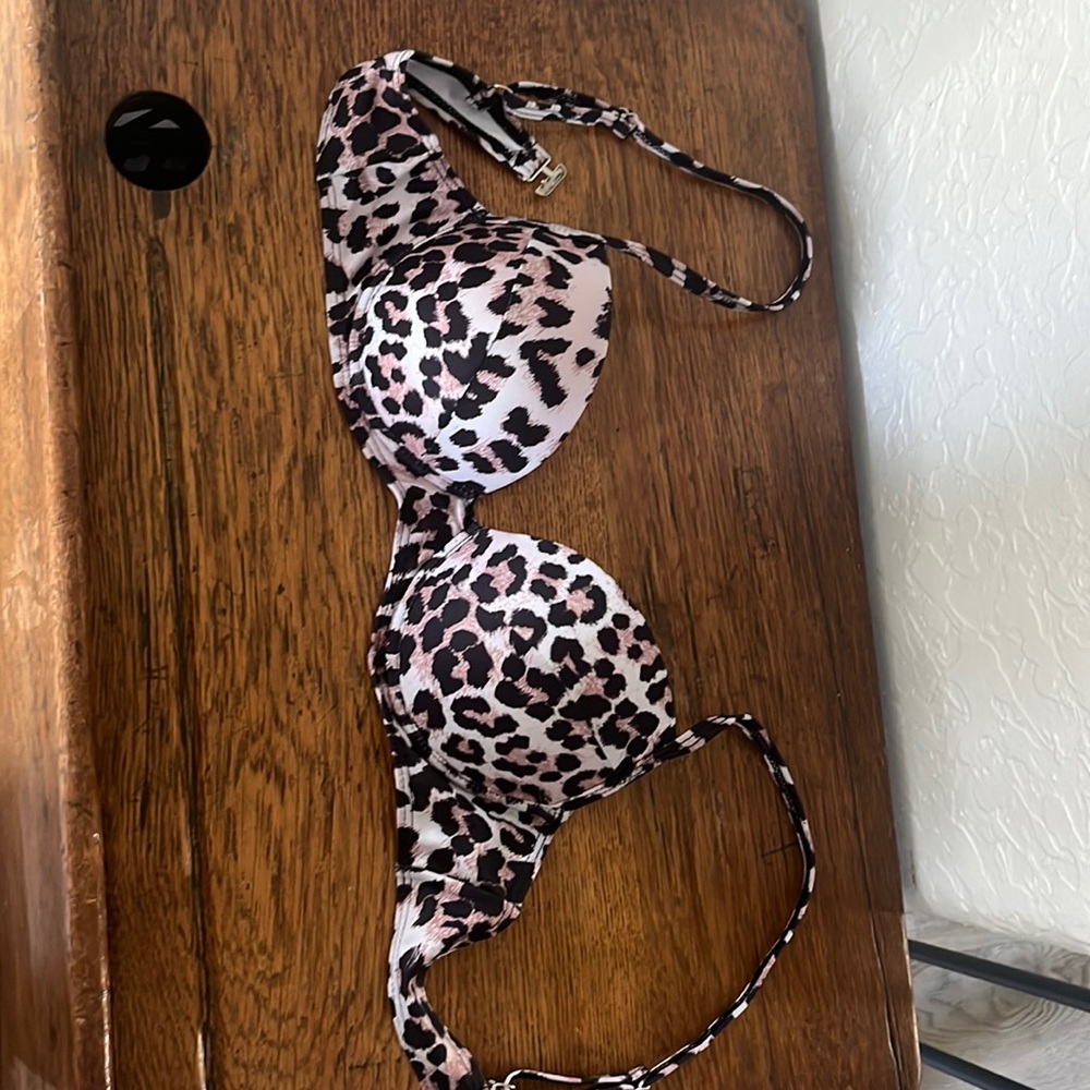Leopard bikini top